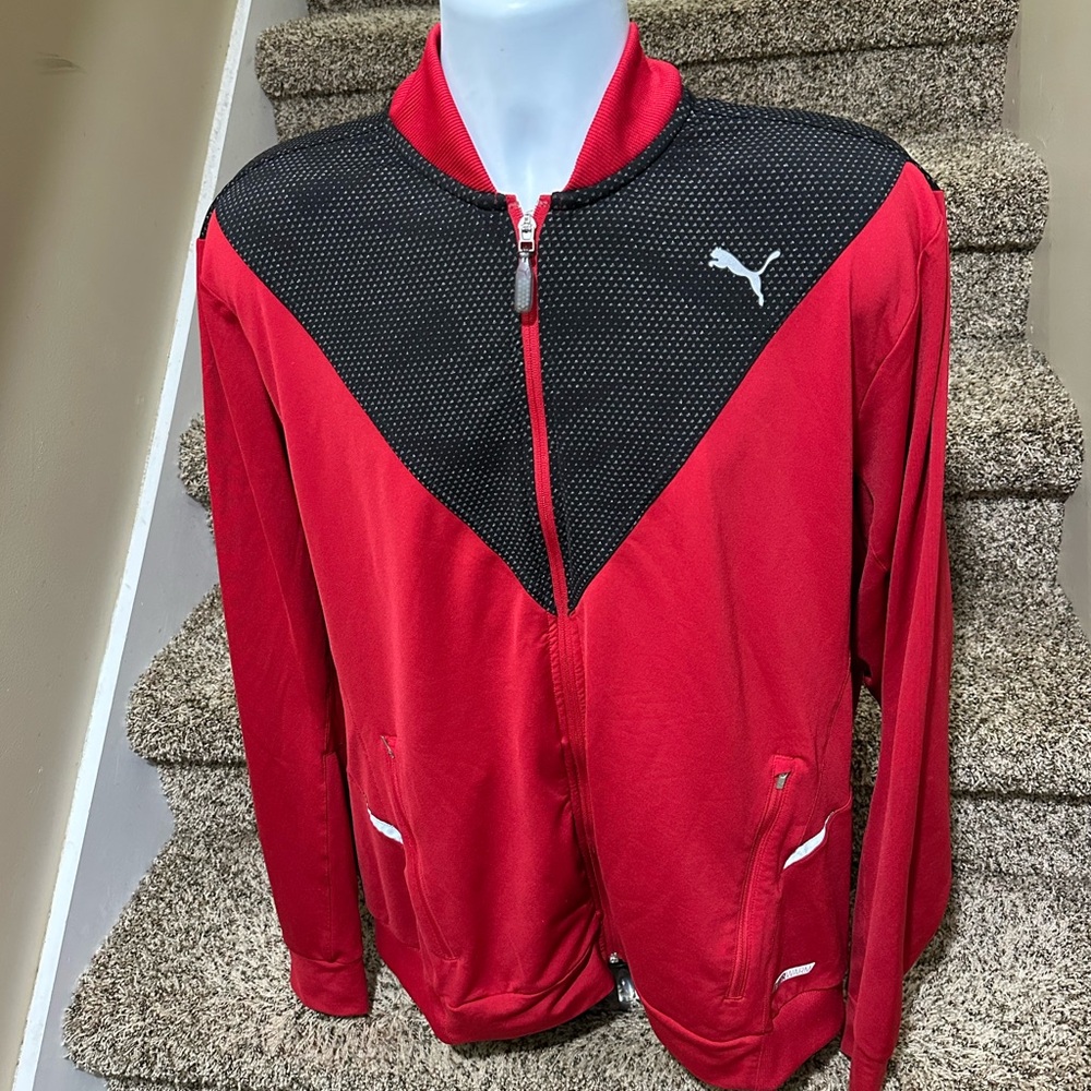 Mint men’s *PUMA Warm* full-zip lightweight athletic golf sweatshirt - XXL 2X